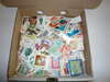 (Ref: T542) SMALL FLAT BOX OF STAMPS OFF PAPER