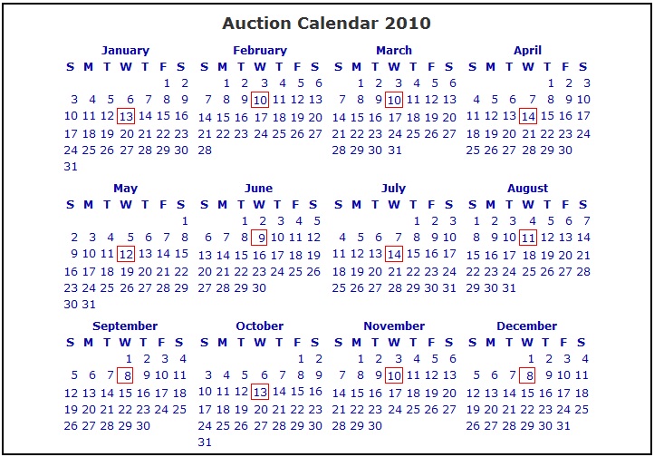 Auction Calendar