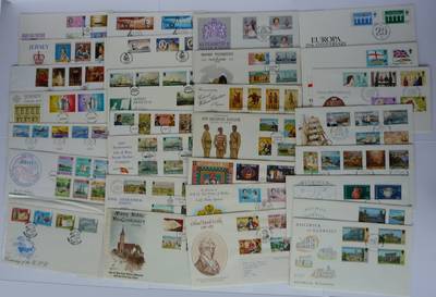(Ref: T633) JERSEY, GUERNSEY, ISLE OF MAN ILLUSTRATED FIRST DAY COVER ACCUMULATION - Click Image to Close